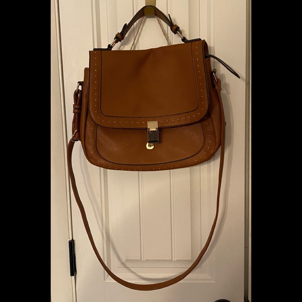 Brown satchel bag